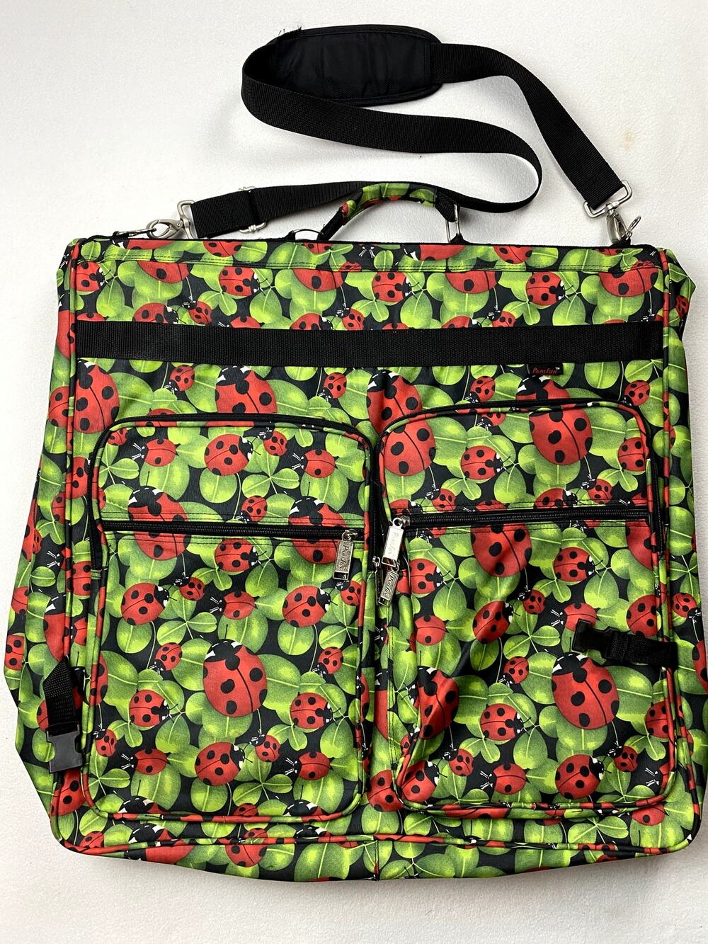 PariSun Ladybug Four Leaf Clover Folding Garment Travel Bag Suitcase Suit Bag